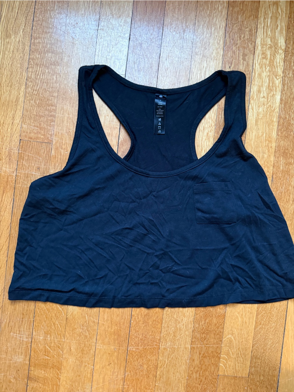 Yogalicious Black Apparel Tag Detail